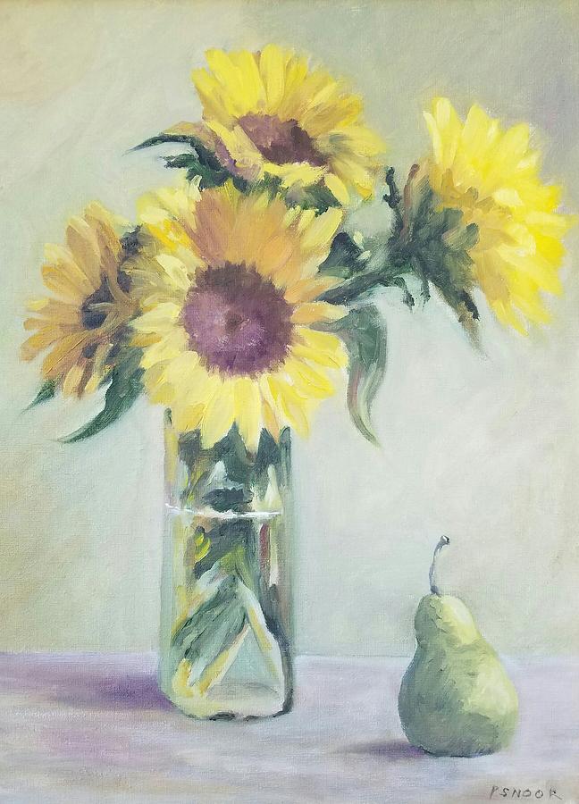 Sunflower Still Life Painting by Pat Snook
