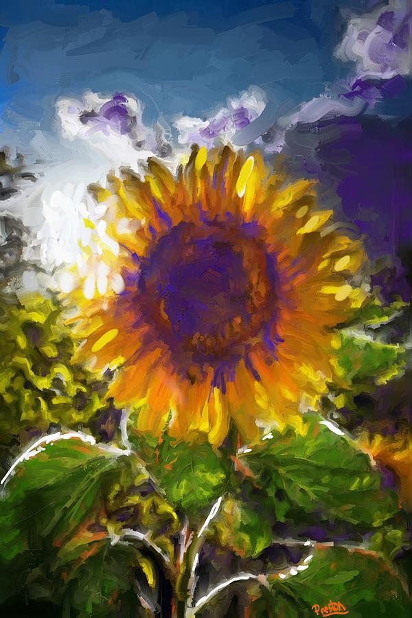 Sunflower Sunrise Painting by Preston Sandlin - Fine Art America