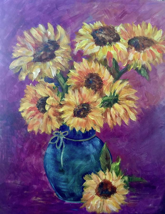 Sunflower Time Painting by Charme Curtin