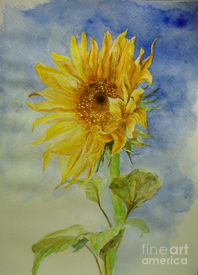 Sunflower Tribute to Van Gogh Painting by Lizzy Forrester