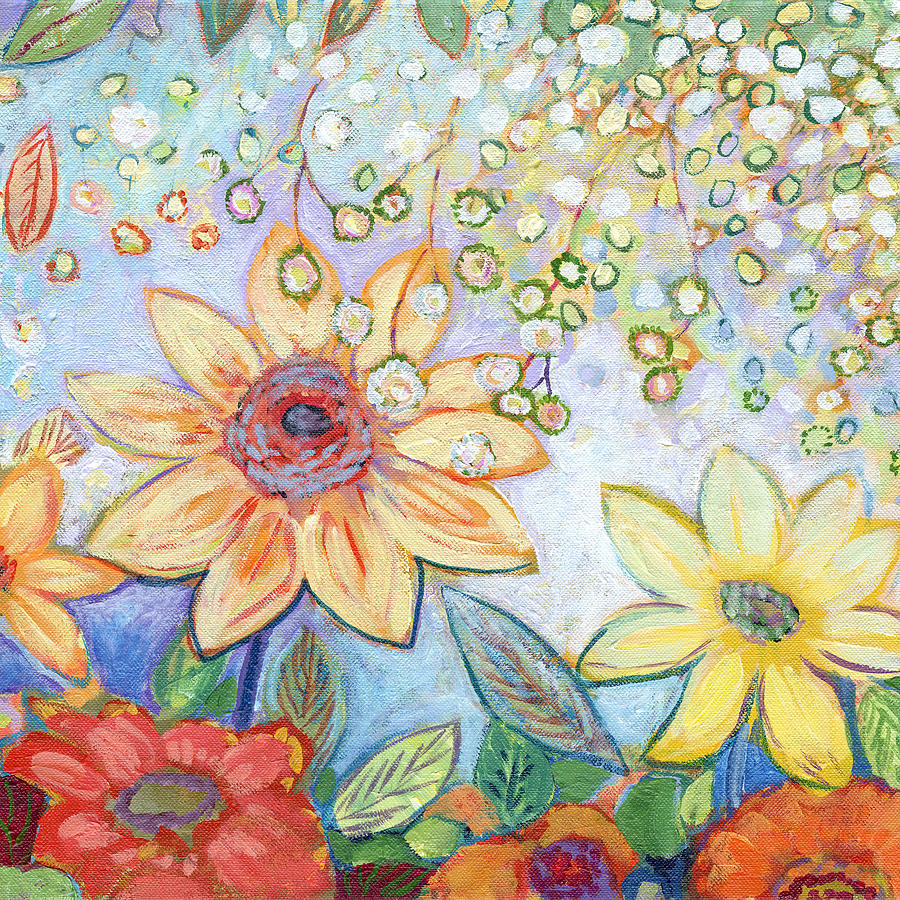 Sunflower Tropics Part 2 Painting by Jennifer Lommers