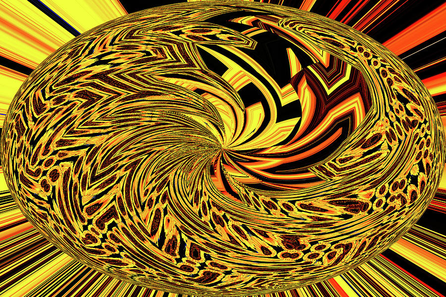 Sunflower Twist Abstract Digital Art by Tom Janca