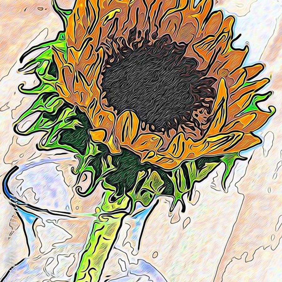 Sunflower Van Gogh - Ish Photograph by Margaux Dreamaginations