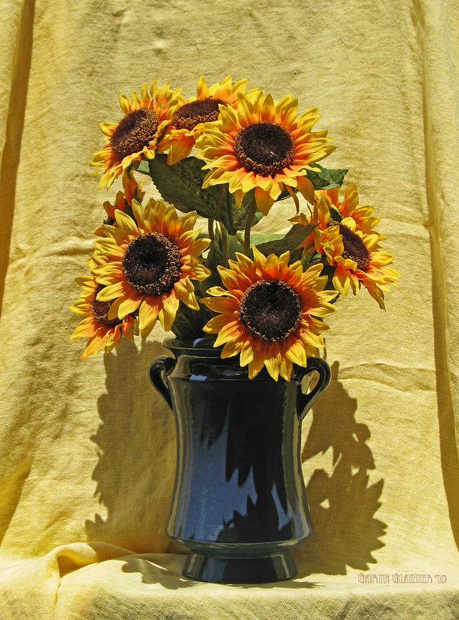 Still Life Photograph - Sunflower Vase by Garth Glazier