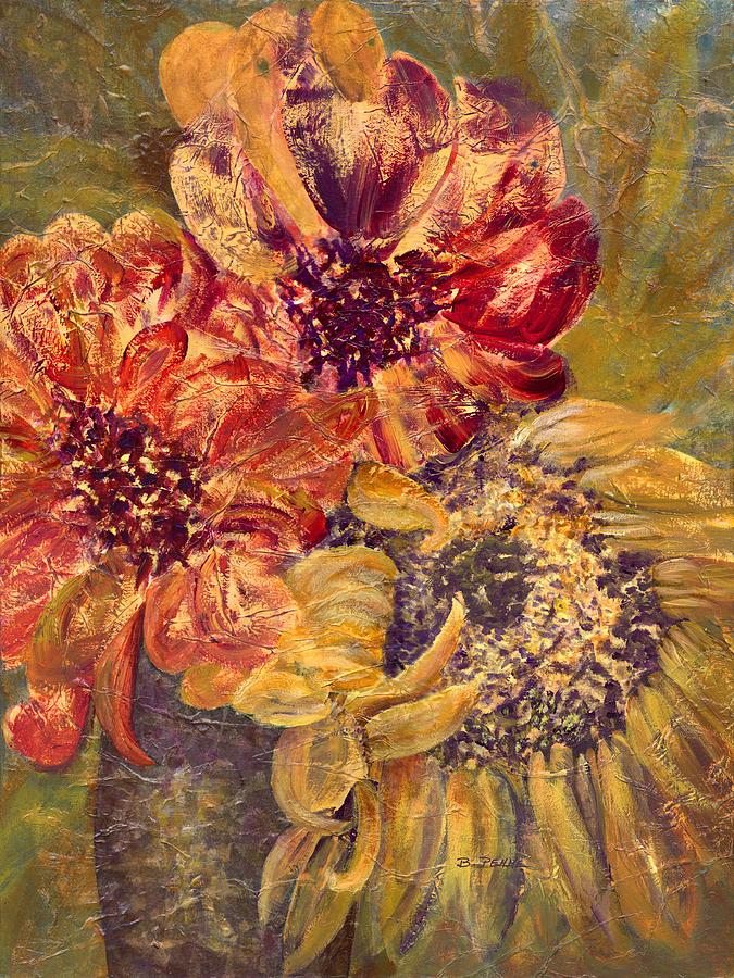 Sunflower with Zinnias by Betty Pehme Sunflower with Zinnias by Betty Pehme