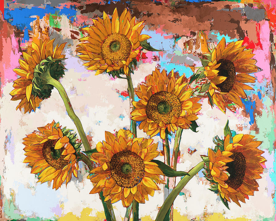 Sunflowers #10 Painting by David Palmer