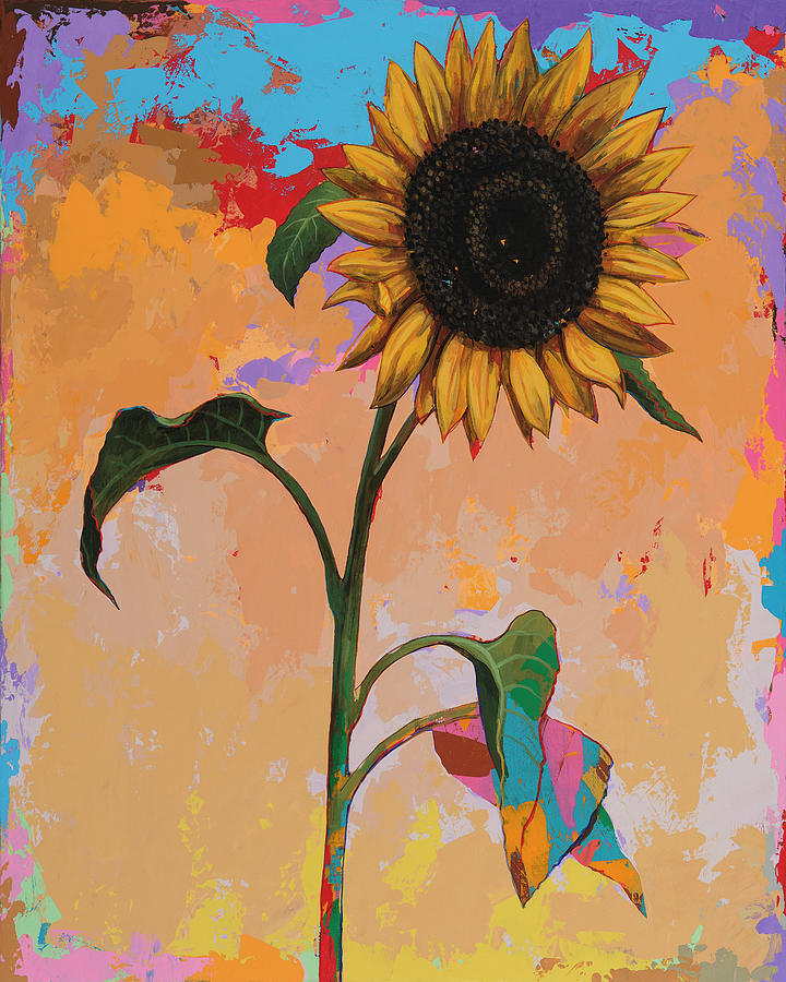 Sunflower Painting - Sunflowers #3 by David Palmer Sunflower Painting - Sunflowers #3 by David Palmer
