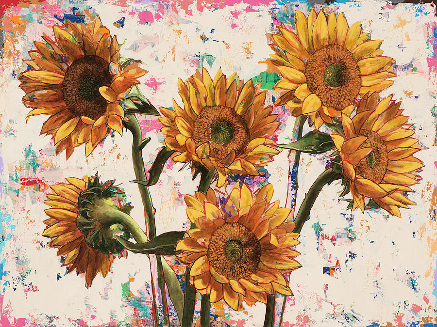 Sunflowers #9 Painting by David Palmer