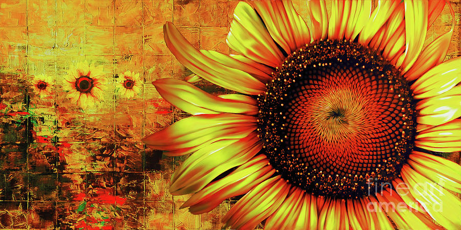 Sunflowers Abstract  Painting by Gull G