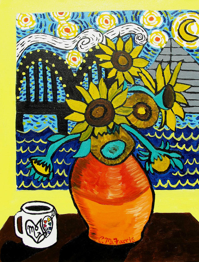 Sunflowers and Starry Memphis Nights by Christopher Farris Sunflowers and Starry Memphis Nights by Christopher Farris