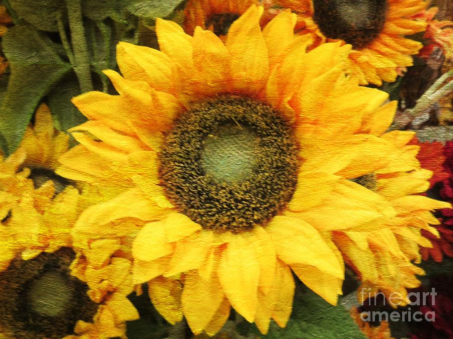 Sunflowers and the Best of Autumnal Colors Painting by Kimberlee Baxter