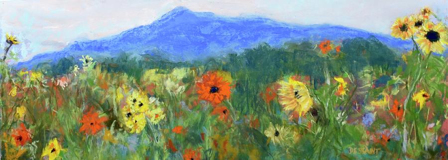 Flower Painting - Sunflowers at Monadnock by Linda Dessaint