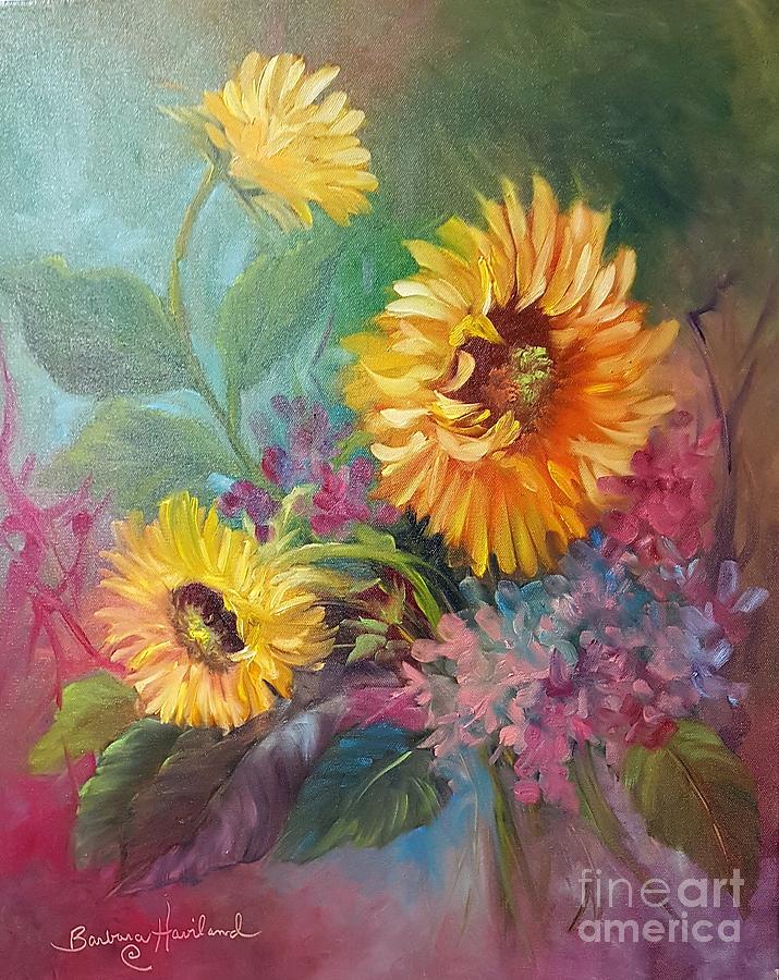 Sunflowers Painting by Barbara Haviland