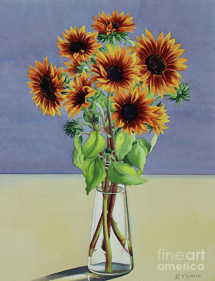 Sunflowers by Painting by Christopher Ryland - Fine Art America