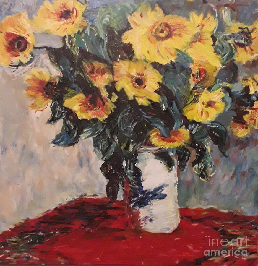 Sunflowers Painting by Denise Morgan