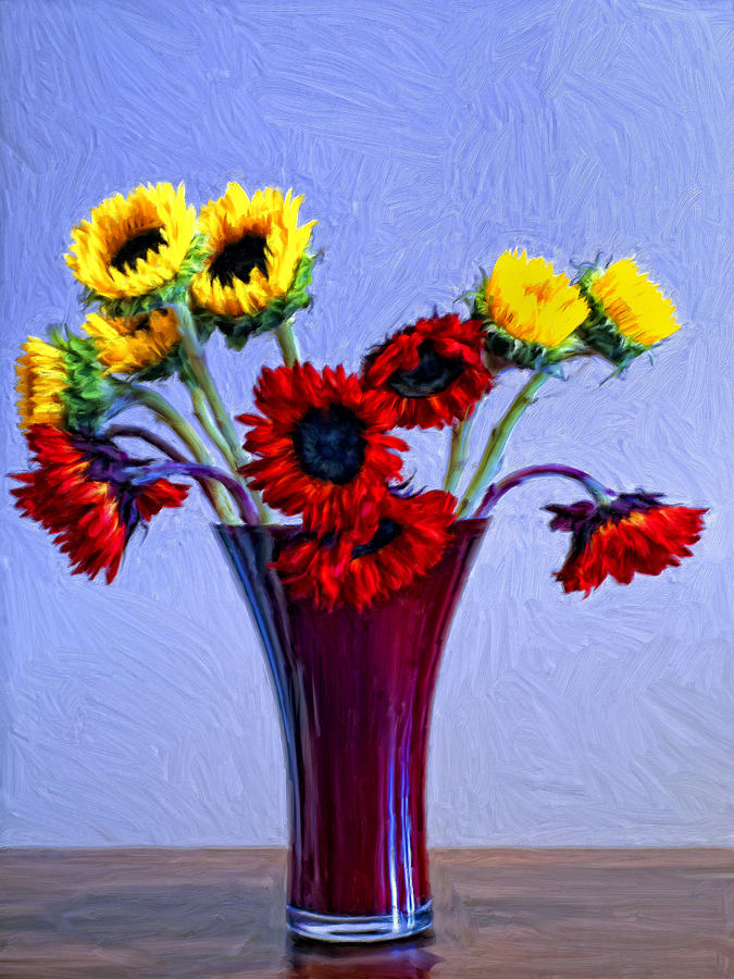 Sunflowers Painting by Dominic Piperata