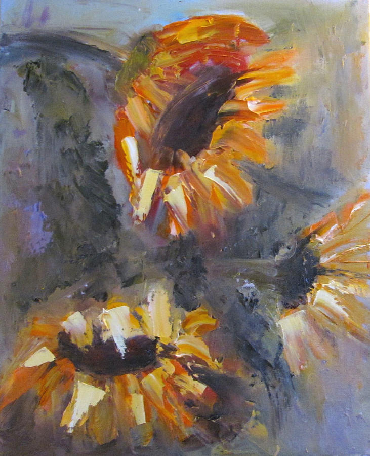 Flower Painting - Sunflowers by Elena Nayman
