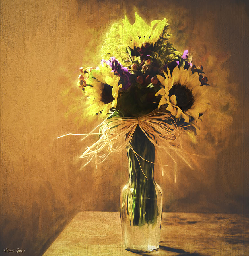 Sunflowers Floral Still Life 2 Photograph by Anna Louise