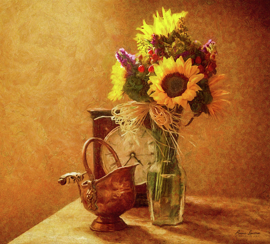 Sunflowers Floral Still Life 5 Photograph by Anna Louise