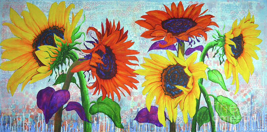 Sunflowers for Elise Painting by Lisa Crisman