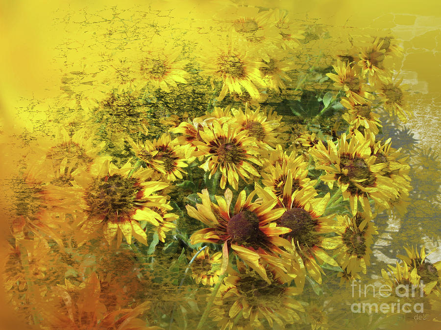 Sunflowers for Sandra Digital Art by Deb Nakano