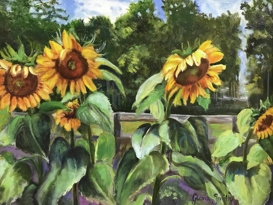Sunflowers Painting by Gloria Smith