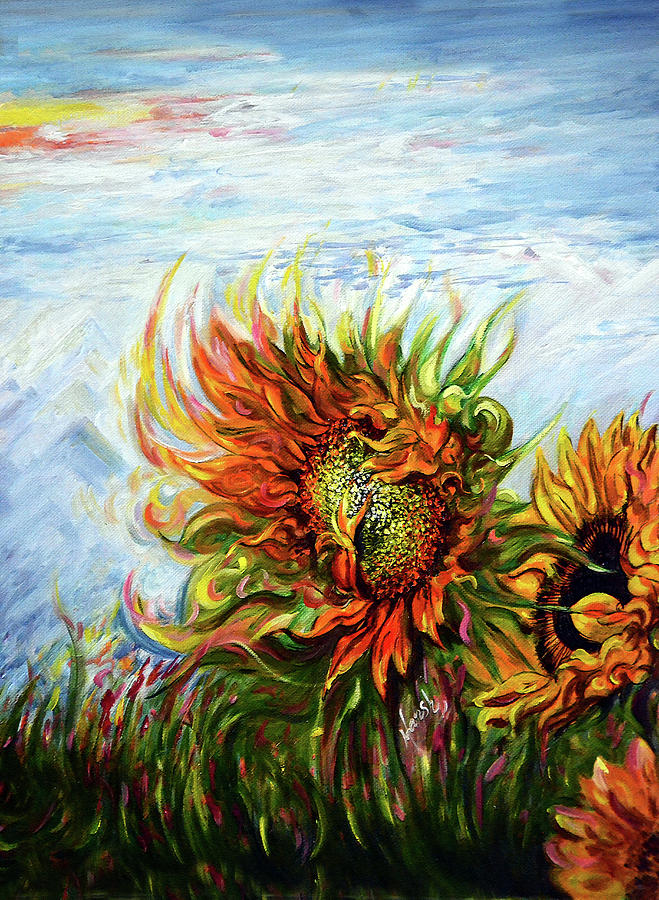 Sunflowers - Harsh Malik Painting by Harsh Malik