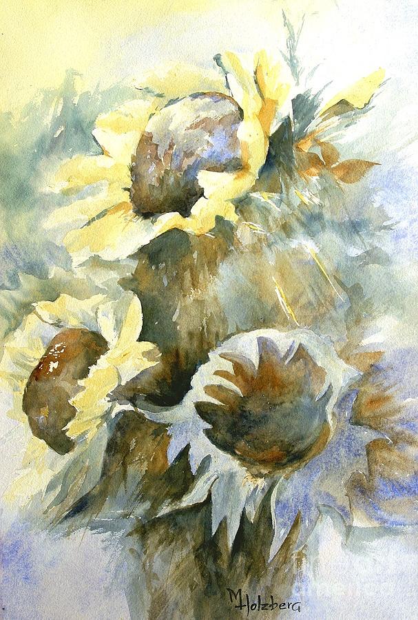 Flower Painting - Sunflowers Ill by Madeleine Holzberg