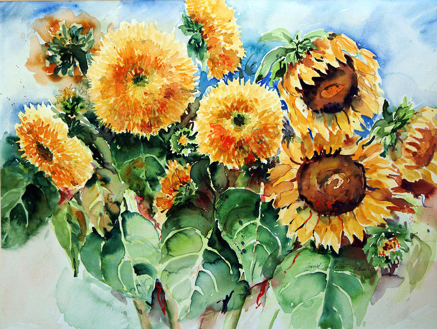 Sunflowers IV Painting by Ingrid Dohm