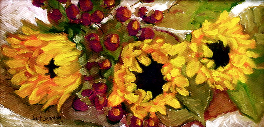 Sunflowers Painting by Jeanette Jarmon