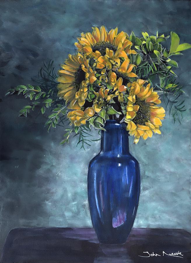 Sunflower Painting - Sunflowers by John Neeve
