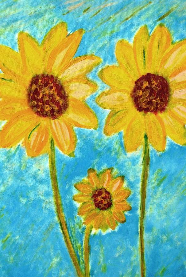 Sunflowers Painting by John Scates