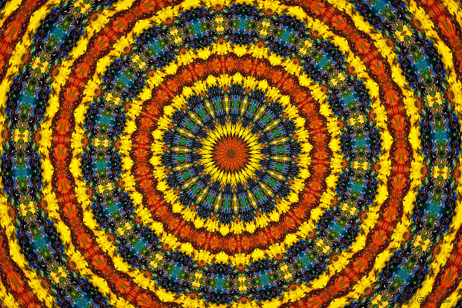 Sunflowers Kaleidoscope Photograph by Anna Louise