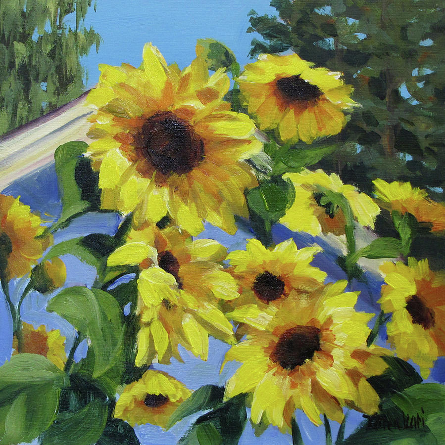 Sunflowers Painting by Karen Ilari