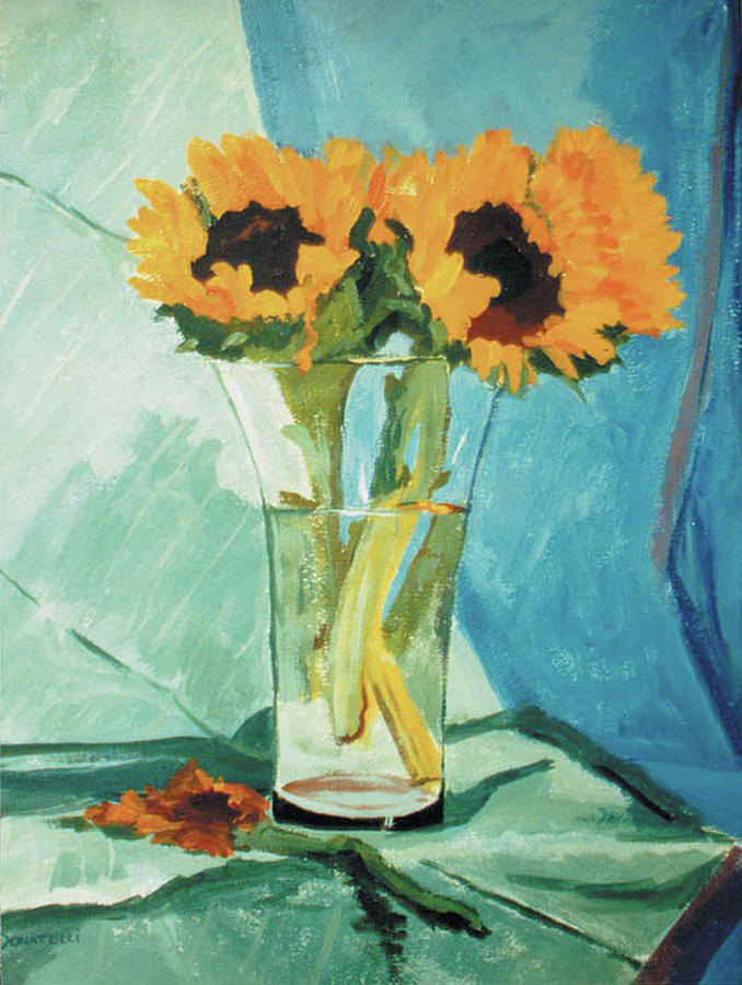 Sunflowers Painting by Kathryn Donatelli