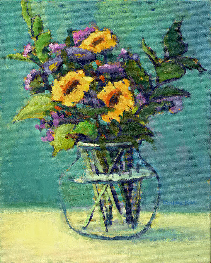 Sunflowers Painting by Konnie Kim