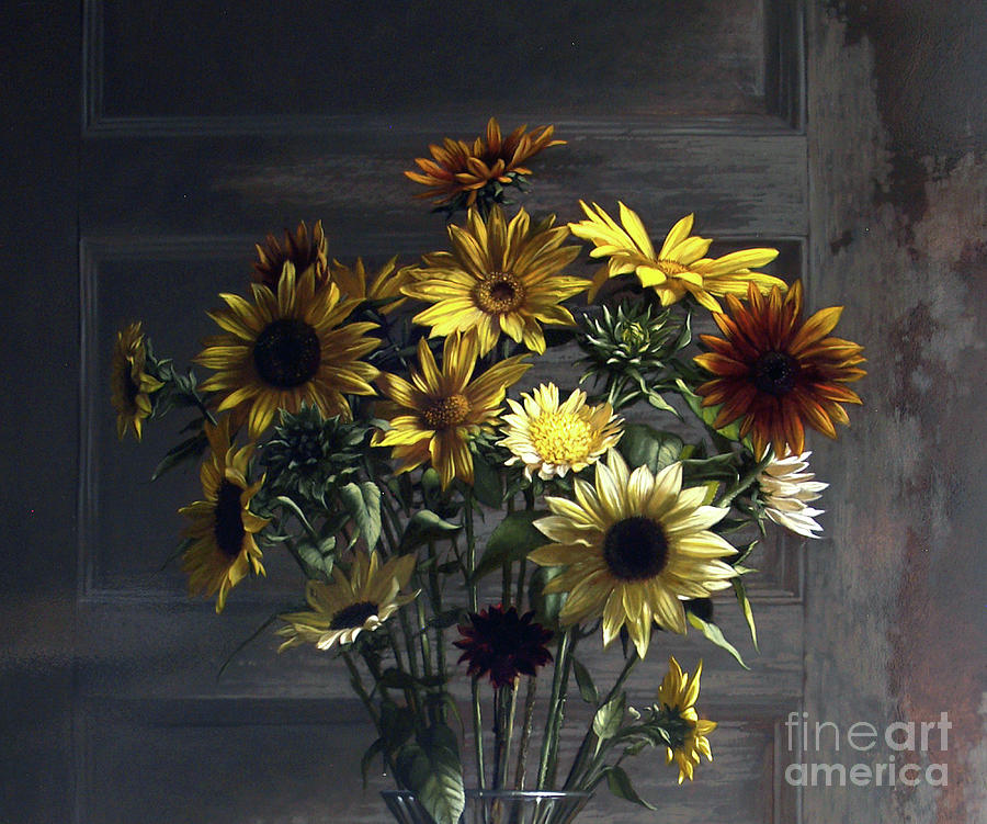 Sunflowers Painting by Lawrence Preston