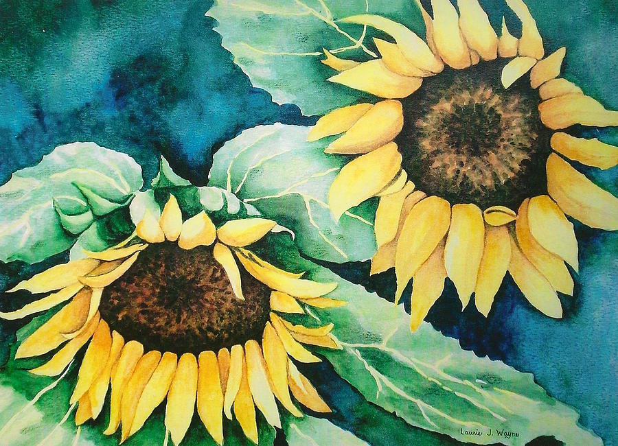 Sunflowers Painting by Laurie Anderson