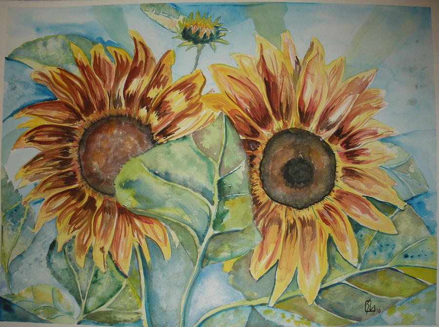 Sunflowers Painting by Lee Stockwell