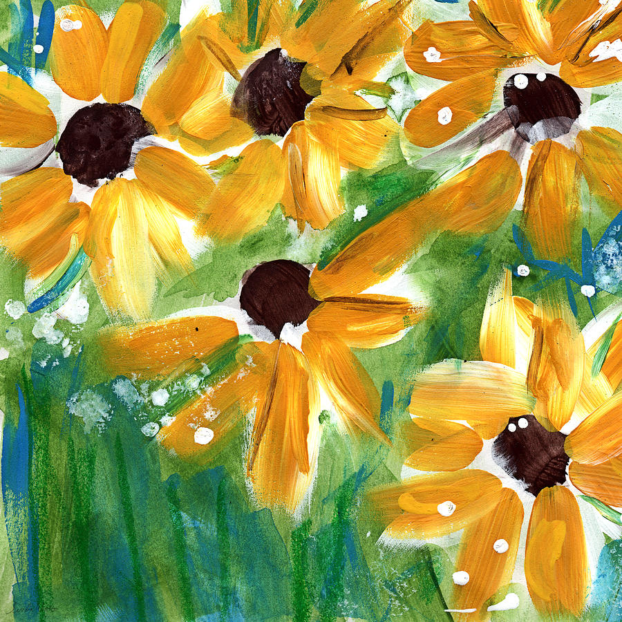 Sunflowers Painting by Linda Woods