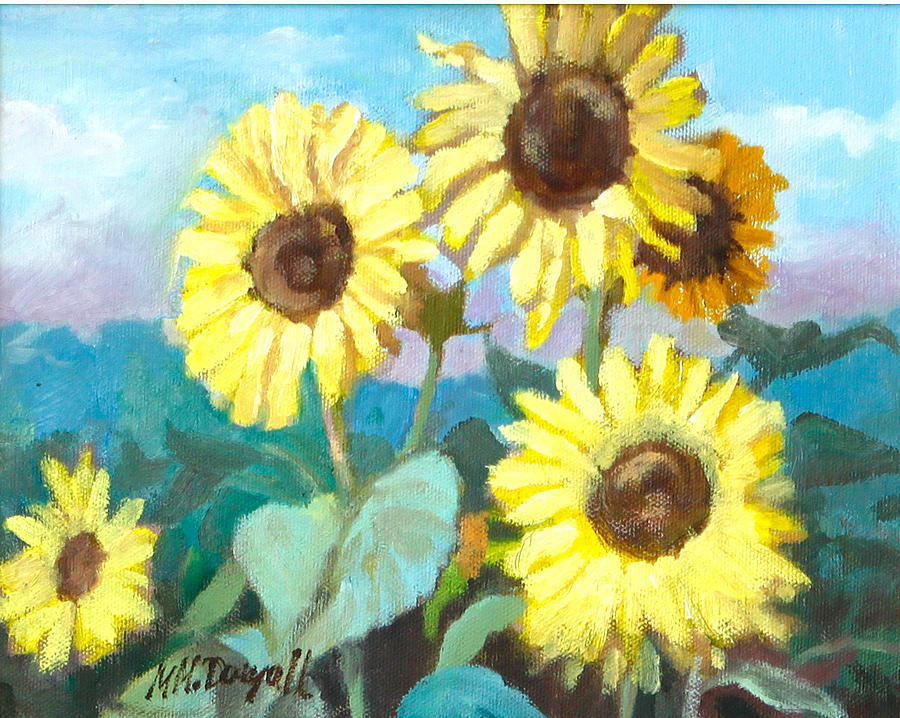 Sunflowers Painting by Michael McDougall