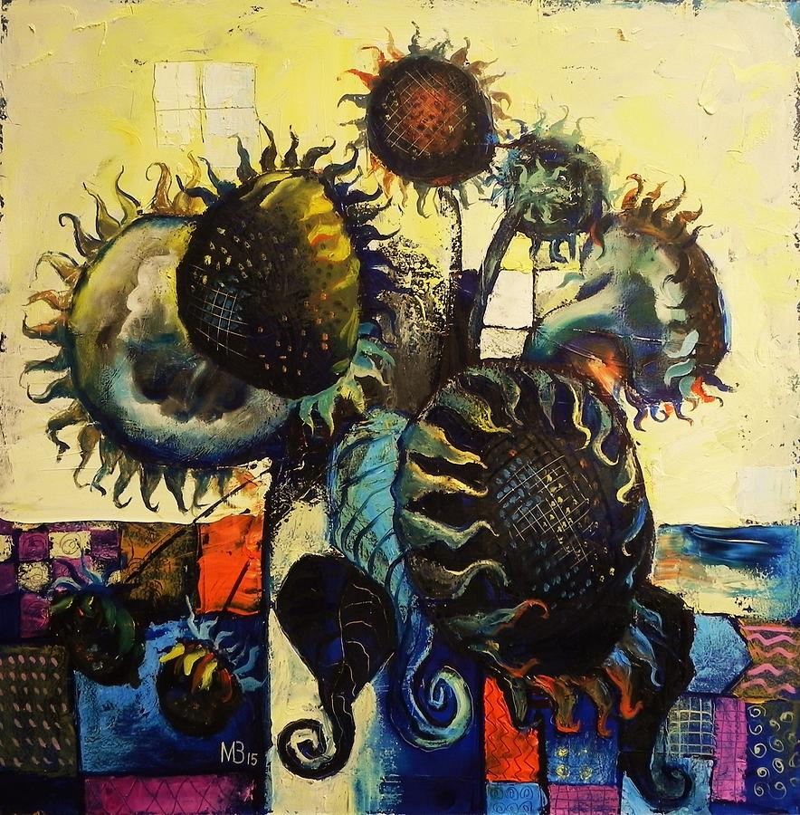 Sunflowers Painting by Mikhail Zarovny