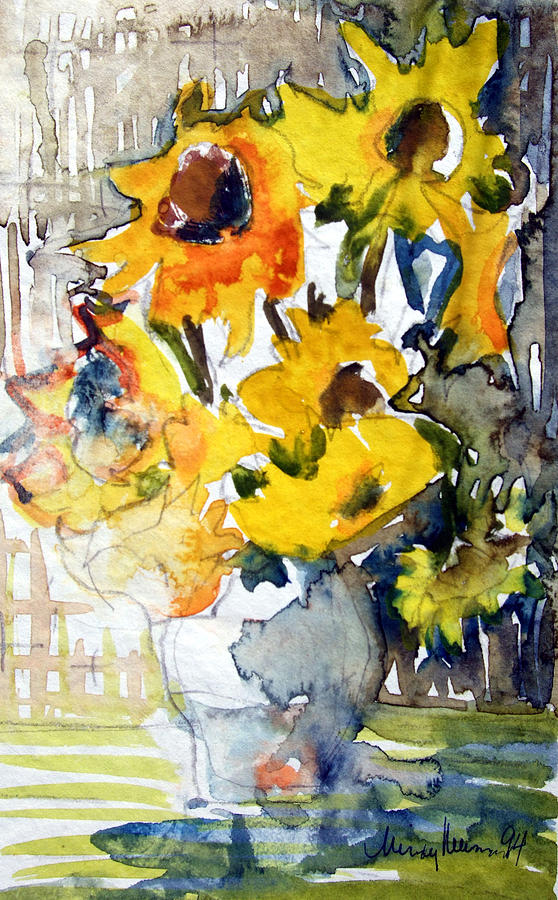 Sunflowers Painting by Mindy Newman