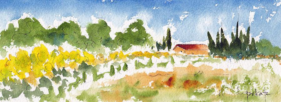 Sunflowers Near Arles Painting by Pat Katz
