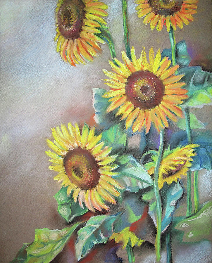 Sunflowers Pastel by Olena Chernyshova - Fine Art America