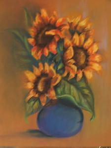 Sunflowers Painting by Patricia Halstead