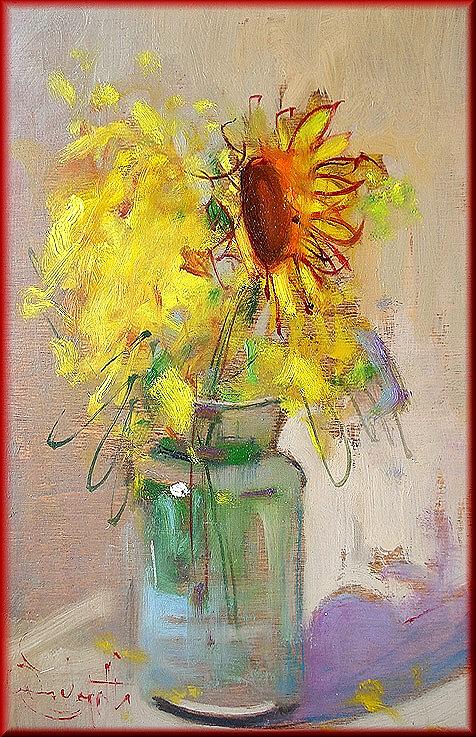 Still Life Painting - Sunflowers by Pelagatti