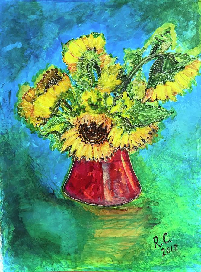 Sunflowers Painting by Rae Chichilnitsky