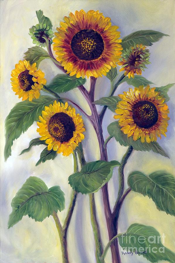 Sunflowers Painting by Rand Burns
