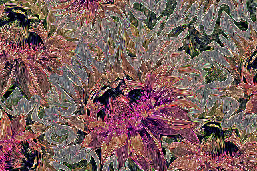 Sunflower Digital Art - Sunflowers Rising 42 by Lynda Lehmann